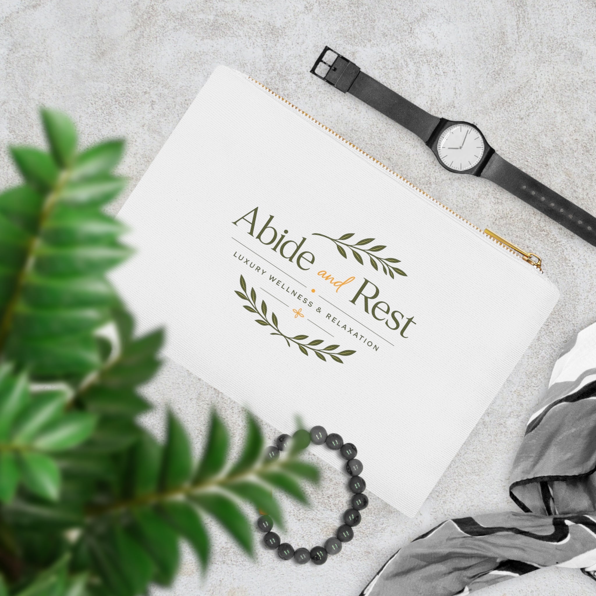Abide & Rest Cosmetic Pouch — Your Wellness, Organized