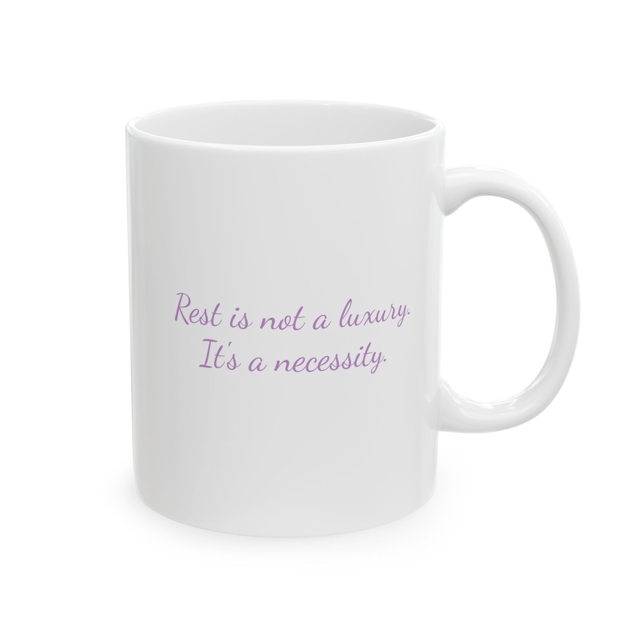 Abide & Rest Lavender Mug | Ceramic Inspirational Coffee Cup