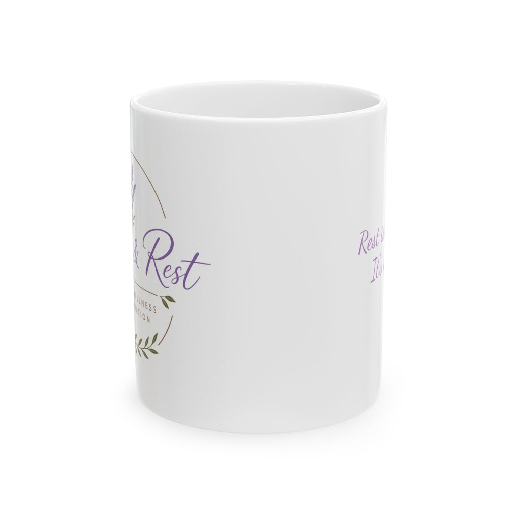 Abide & Rest Lavender Mug | Ceramic Inspirational Coffee Cup