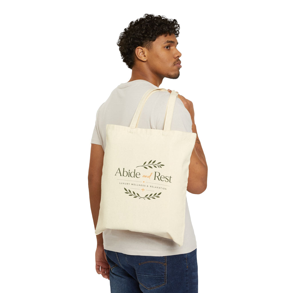 Abide & Rest Luxury Canvas Tote — Carry Your Calm